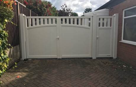 White Modern Manual Gates