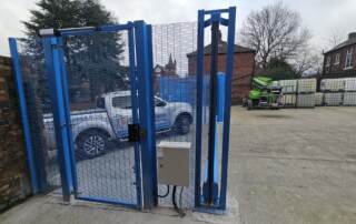 TURNSTILES & PEDESTRIAN GATES 17 Light Blue Pedestrian Gate with automatic gate closer
