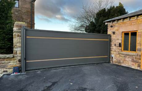 LED Gates - Elysium 2 Sliding Gate Quartz Grey